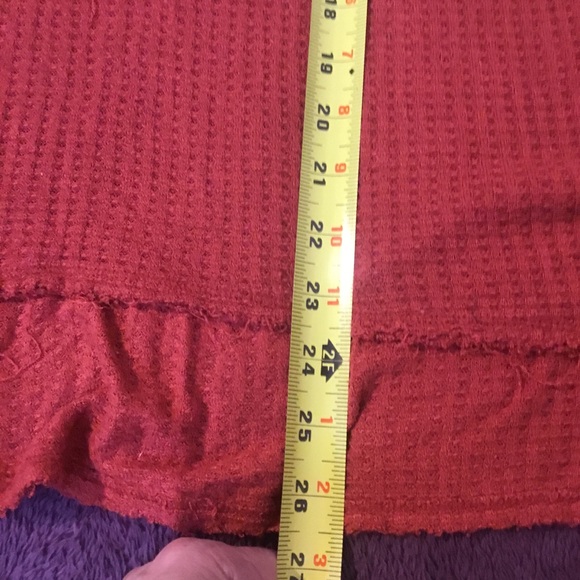 Free People Thermal Henley Waffle Long Sleeve Women’s Top - Picture 7 of 14